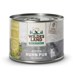 Wildes Land Nassfutter Huhn PUR für Kitten mit Distelöl 200 g